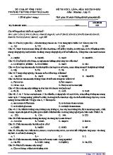 Đề khảo sát chất lượng lần 4 môn Hóa học Lớp 12 - Mã đề 105 - Năm học 2019-2020 - Trường THPT Nguyễn Thị Giang